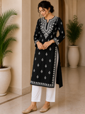 Chikankari  Rayon Kurti